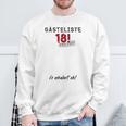 Guest List Finally 18 Guest Book 18th Birthday Boy Girl Sweatshirt Gifts for Old Men