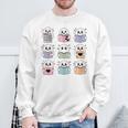 Halloween Ghosts Reading Books Pattern Spooky Kawaii Anime Sweatshirt Gifts for Old Men Halloween Ghosts Reading Books Pattern Spooky Kawaii Anime Sweatshirt Gifts for Old Men