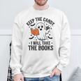 Halloween Keep The Candy I'Ll Take Books Ghost Book Lovers Sweatshirt Gifts for Old Men Halloween Keep The Candy I'Ll Take Books Ghost Book Lovers Sweatshirt Gifts for Old Men