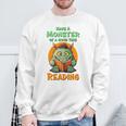 Halloween Teacher Librarian Monster Reading Books Performance Sweatshirt Gifts for Old Men Halloween Teacher Librarian Monster Reading Books Performance Sweatshirt Gifts for Old Men