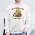 Hoarding Books Like a Dragon Reading Sweatshirt Gifts for Old Men