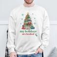 My Holidays Are Booked Christmas Book Lover Librarian Xmas Sweatshirt Gifts for Old Men