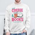 Iced Coffee & Books Reading Lover Trendy Summer Premium Tri-Blend Sweatshirt Gifts for Old Men