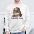 I'm With The Banned Books Reading Addict Book Lover Sweatshirt Gifts for Old Men