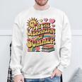 I'm The Librarian Of Summer Groovy Rainbow Retro Book Lover Sweatshirt Gifts for Old Men
