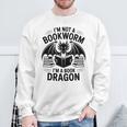 I'm Not a Bookworm I'm a Book Dragon For Fantasy Lovers Premium Tri-Blend Sweatshirt Gifts for Old Men