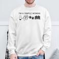 I'm A Simple Woman I Love Coffee Flip Flops Dog Books Sweatshirt Gifts for Old Men