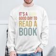 It's A Good Day To Read A Book Vintage Sweatshirt Gifts for Old Men