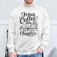 Jesus Coffee Another Chapter Christian Books Faith Sweatshirt Gifts for Old Men