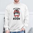 Just a Girl Who Loves Book Funny Librarian Writer Reader Sweatshirt Gifts for Old Men