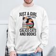 Just A Girl Who Loves Calico Cats And Books Minimal Tee Sweatshirt Gifts for Old Men