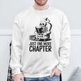 Just One More Chapter Book Skeleton Reading Books Sweatshirt Gifts for Old Men