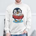 Kawaii Penguin In Cartoon Style With Book And Glasses Sweatshirt Gifts for Old Men Kawaii Penguin In Cartoon Style With Book And Glasses Sweatshirt Gifts for Old Men