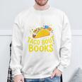 Let's Taco About Books Mexican Pun Bookworm Premium Tri-Blend Sweatshirt Gifts for Old Men