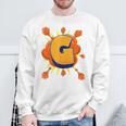 Letter G Initial Comic Book Vintage Matching Family Fun Sweatshirt Gifts for Old Men