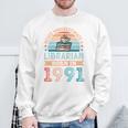 Librarian Born 1991 30th Birthday Book Lover Sweatshirt Gifts for Old Men