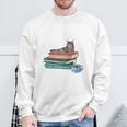 Life Is Better With Coffee Cats And Books For Cats Lover Sweatshirt Gifts for Old Men