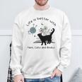 Life Is Better With Yarn Cats And Books Premium Tri-Blend Sweatshirt Gifts for Old Men