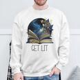 Lets Get Lit Book ShirtGet Lost In a Book SignFloral Book Sweatshirt Gifts for Old Men