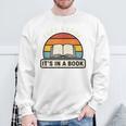 Take A Look It's In A Book Kids Reading Retro Library Sweatshirt Gifts for Old Men