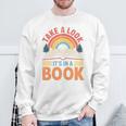 Take A Look It's In A Book Retro Reading Book Lover Premium Tri-Blend Sweatshirt Gifts for Old Men