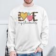 Love My Students Book Pencil Apple Back To School Sweatshirt Gifts for Old Men Love My Students Book Pencil Apple Back To School Sweatshirt Gifts for Old Men