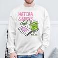 Matcha & Books Club Green Tea Latte Lovers Sweatshirt Gifts for Old Men Matcha & Books Club Green Tea Latte Lovers Sweatshirt Gifts for Old Men