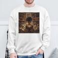 Melanin Afro Women Educated Reading Book History Comfort Colors Crop Top Sweatshirt Gifts for Old Men