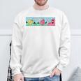Mr Men Mr Greedy Retro Comic Book Colourful Premium Tri-Blend Sweatshirt Gifts for Old Men