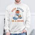 Nose Stuck In A Book Book Lover Sweatshirt Gifts for Old Men