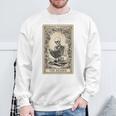 Occult Reader Tarot Card Book Lover Skeleton Reading Sweatshirt Gifts for Old Men