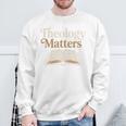 Theology Matters Open Book Sweatshirt Gifts for Old Men