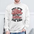 Once Upon a Time There Was a Girl Bookmark And Books Sweatshirt Gifts for Old Men