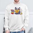 Panda Reading Bear Read Books Cute Sweatshirt Gifts for Old Men
