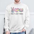 Peace Love Books Pastel Reading Heart Art For Book Lovers Sweatshirt Gifts for Old Men
