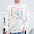 Peace Love And Libraries Heart And Books Graphic Premium Tri-Blend Sweatshirt Gifts for Old Men