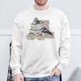 Pigeon Birds And Books Reading Bird Watching Bookworm Sweatshirt Gifts for Old Men