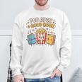 Pop Open A Good Book For School Librarian Popcorn Sweatshirt Gifts for Old Men