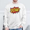 POW Comic Book Font Action Hero BAM BANG BOOM POW Sweatshirt Gifts for Old Men POW Comic Book Font Action Hero BAM BANG BOOM POW Sweatshirt Gifts for Old Men