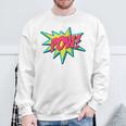 Pow Retro Comic Book Art Superhero Bubble Premium Sweatshirt Gifts for Old Men