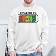 Powered By Books Bookworm Librarian Reading Sweatshirt Gifts for Old Men