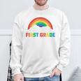 Rainbow Colors First Grade Squad Reading Book Graphic Sweatshirt Gifts for Old Men Rainbow Colors First Grade Squad Reading Book Graphic Sweatshirt Gifts for Old Men