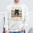There Was A Woman Who Really Loved Books And Yarn Crocheting Sweatshirt Gifts for Old Men