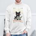 Read Banned Books Drink Coffee Fight Evil Cat Free Speech Sweatshirt Gifts for Old Men