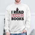 I Read Banned Books Banned Books Week Reading Men Sweatshirt Gifts for Old Men