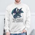 We Read At Dawn Frog Riding Dragon Book Lover Art Comfort Colors Crop Top Sweatshirt Gifts for Old Men