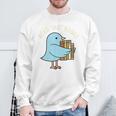 Read Mo Books Cute Bird Reading Kids Book Lover Sweatshirt Gifts for Old Men