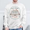 Read More Worry Less Wildflower Book Lover Reading Sweatshirt Gifts for Old Men Read More Worry Less Wildflower Book Lover Reading Sweatshirt Gifts for Old Men