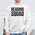 Reader Book Lover Reading Squad Sweatshirt Gifts for Old Men