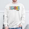 Reader I Am Bookworm Librarian I Heart Read Book Lover Sweatshirt Gifts for Old Men